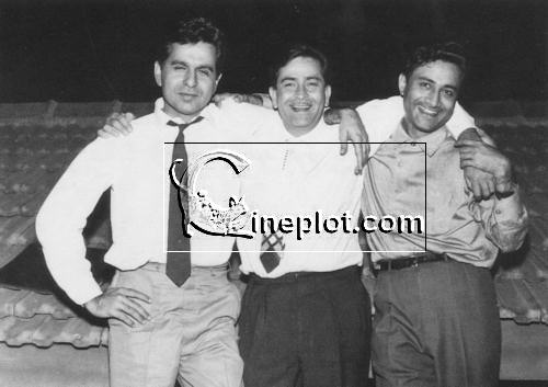 Dev Anand with Raj Kapoor and Dilip Kumar